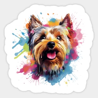 Yorkshire Terrier Art Sticker